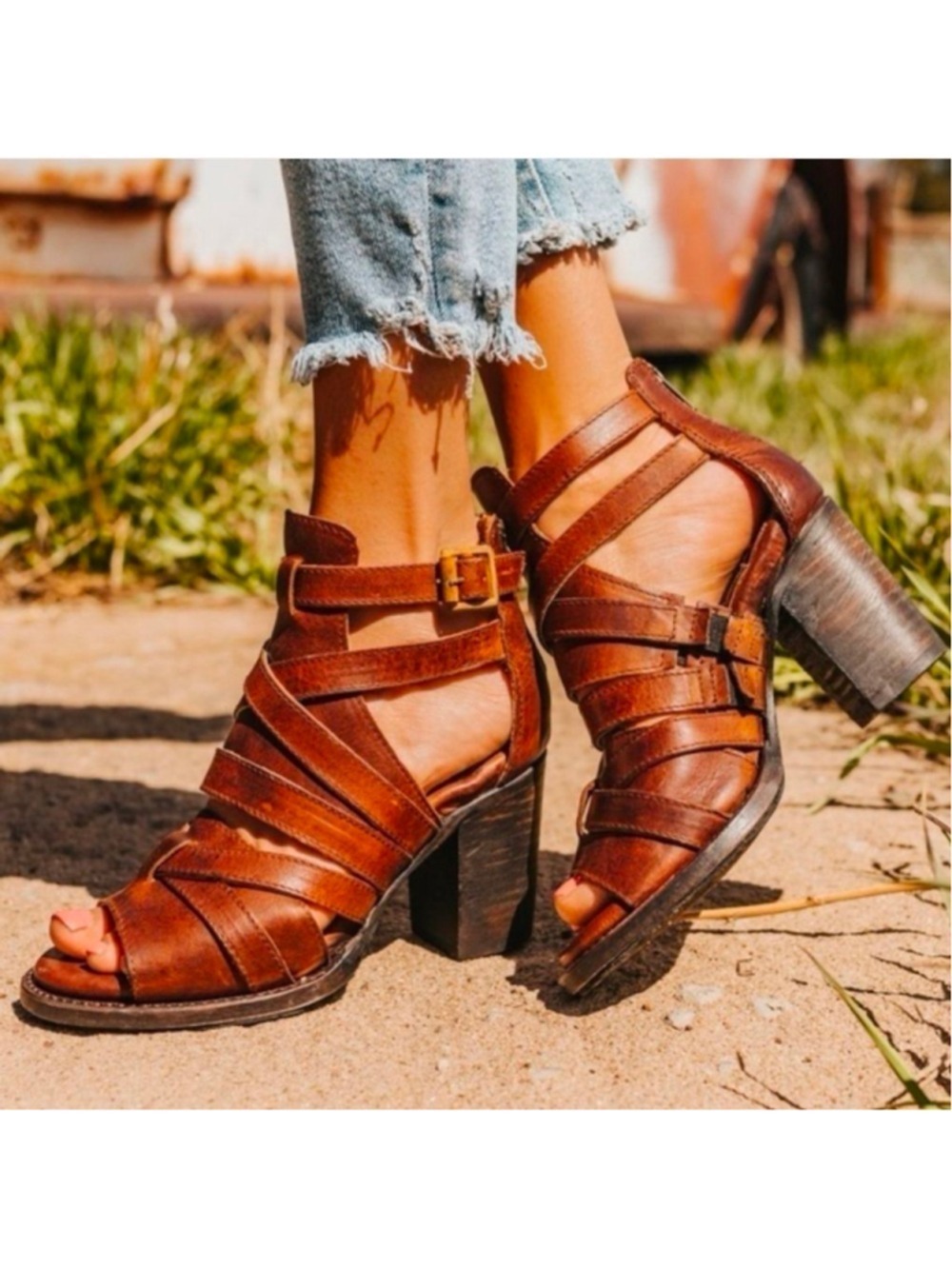 Freebird by Steven Claw Strappy Sandals Size 7